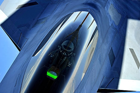 Siły Powietrzne USA, myśliwiec przewagi powietrznej, stealth, Martin, F-22, Raptor, Lockheed, pilot, Tapety HD HD wallpaper