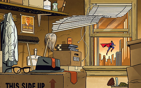 Супермен, Кларк Кент, комиксы DC, произведение искусства, HD обои HD wallpaper