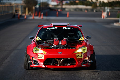 engine, tuning, photographer, Ferrari, front view, motor, Toyota GT86, Larry Chen, Engined, HD wallpaper HD wallpaper