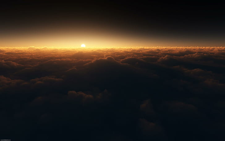 Sun Rise, sunrise, sunset, 3d and abstract, HD wallpaper