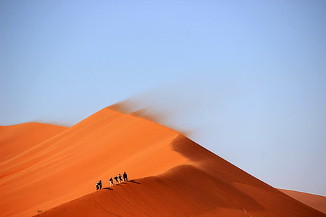 desert, sand, wind, desert sand, sand, wind, desert, people, dune, HD wallpaper HD wallpaper
