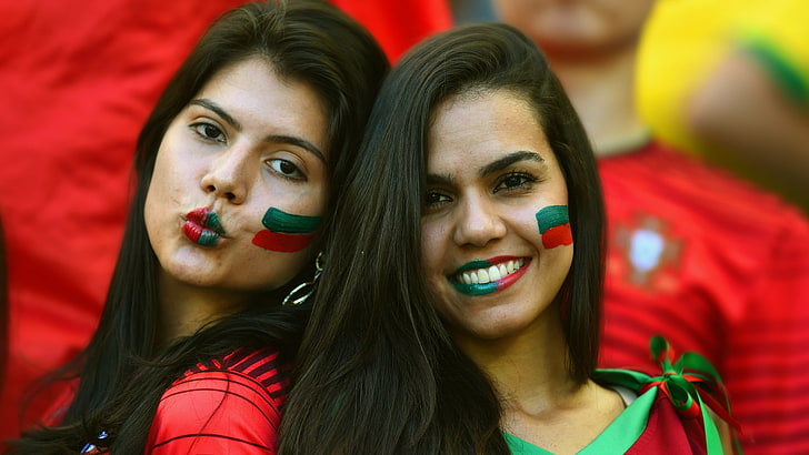 Piala Dunia FIFA, wanita, Portugal, tersenyum, Wallpaper HD