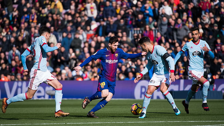 Lionel Messi, Barcelona, FCB, soccer, 4K, HD wallpaper