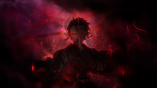 Аниме, Убийца Демонов: Кимэцу но Яиба, Танджиру Камадо, HD обои HD wallpaper