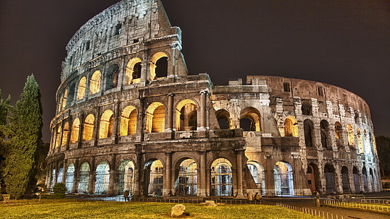 The Colosseum, Italy, Colosseum, architecture, HDR, HD wallpaper HD wallpaper