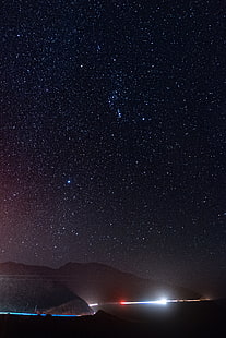 starry sky, starry sky, space, galaxy, radiance, night, HD wallpaper HD wallpaper