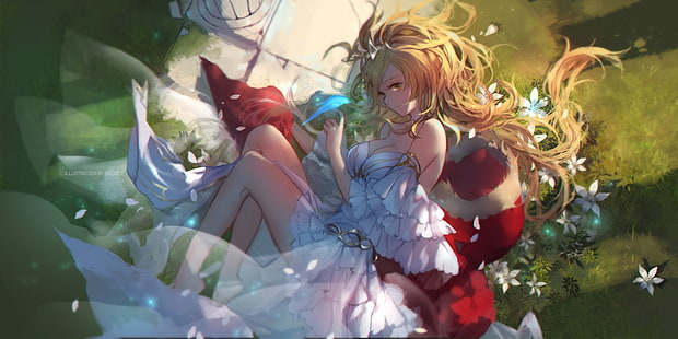 Anime Girls, swd3e2, blond, lange Haare, HD-Hintergrundbild HD wallpaper