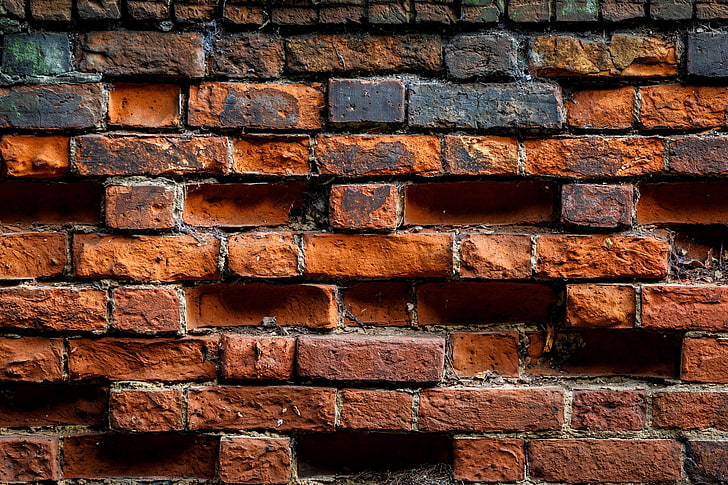 brown brick wall, wall, bricks, brown, HD wallpaper