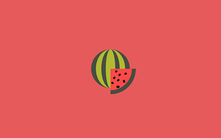 Food, Artistic, Minimalist, Watermelon, HD wallpaper