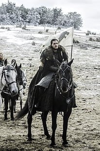 Game of Thrones, Pertempuran Bajingan, Jon Snow, Kit Harington, Wallpaper HD HD wallpaper