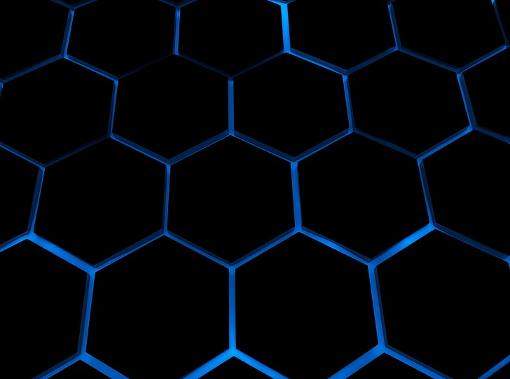 Hexagone 4K, Artístico, 3D, 4k, hexagone, azul, arte, Fondo de pantalla HD  | Wallpaperbetter