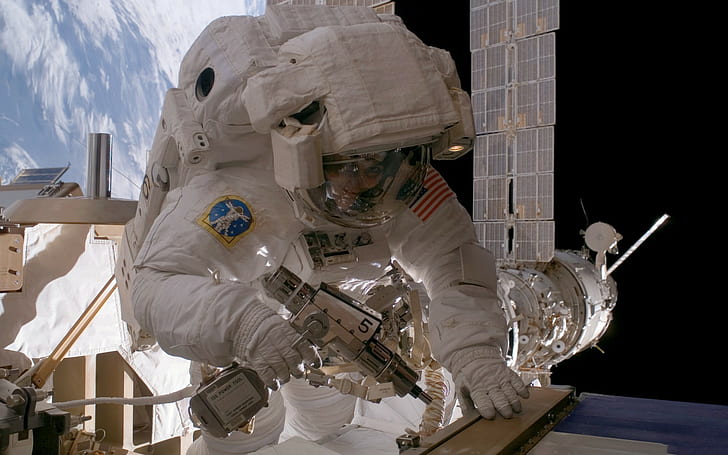 espacio, astronauta, estaciones orbitales, estación espacial, ISS, Fondo de pantalla HD