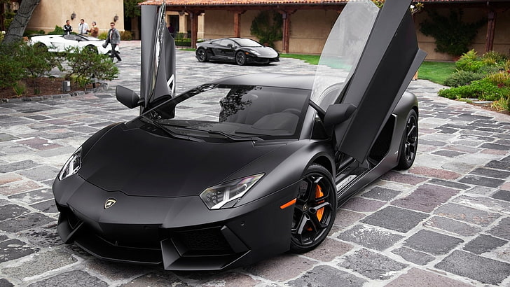 Lamborghini Reventon, Pintura fosca, Lamborghini, carros pretos, Super Car, veículo, carro, HD papel de parede