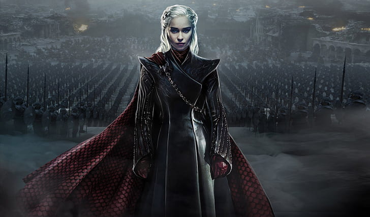 Juego de tronos, Daenerys Targaryen, Emilia Clarke, serie de televisión, ejército, Fondo de pantalla HD