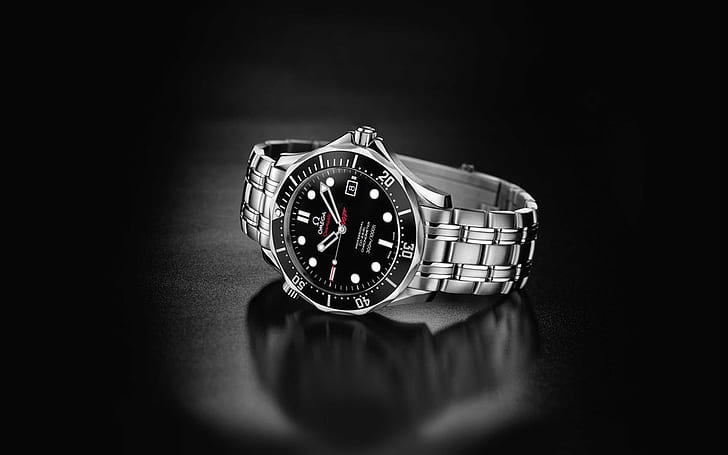 Omega Speedmaster 007, zegar, czas, zegarek, luksus, Tapety HD