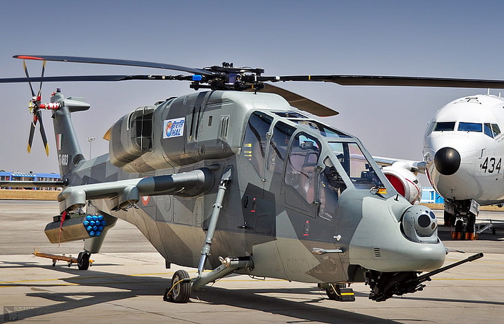 vit och svart RC-helikopter, Light Combat Helicopter, Indian Army, HAL Light Combat Helicopter (LCH), HD tapet
