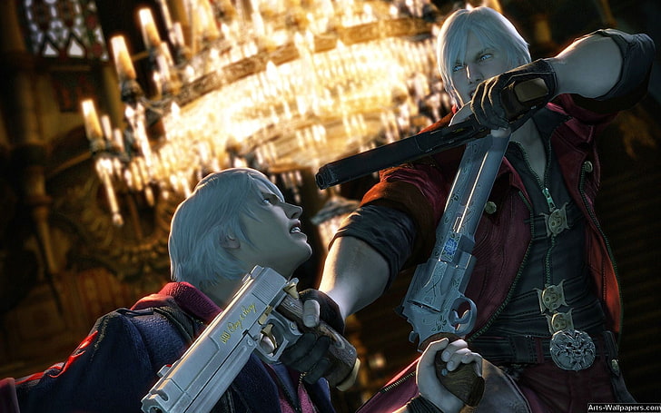 Dante and Nero from Devil May Cry, Devil May Cry, Dante, Nero (character), Devil May Cry 4, video games, HD wallpaper
