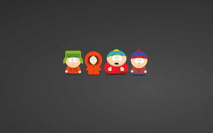 South Park digital wallpaper, South Park, Stanley (Stan) Marsh, Kenneth (Kenny) McCormick, Eric Theodore Cartman, Kyle Broflovski, HD wallpaper