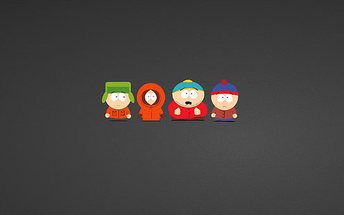 South Park digital wallpaper, South Park, Stanley (Stan) Marsh, Kenneth (Kenny) McCormick, Eric Theodore Cartman, Kyle Broflovski, HD wallpaper HD wallpaper