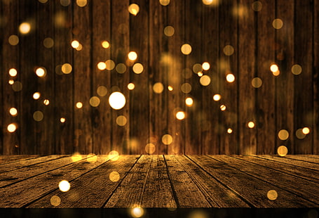 фон, доска, золотой, золотой, новый год, дерево, боке, праздник, блеск, HD обои HD wallpaper
