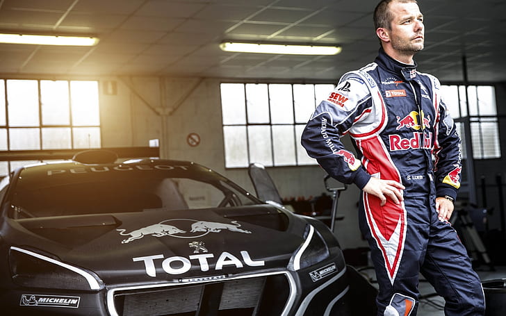 Sebastien Loeb, racer, rally driver, champion, peugeot 208 t16, peugeot, HD wallpaper