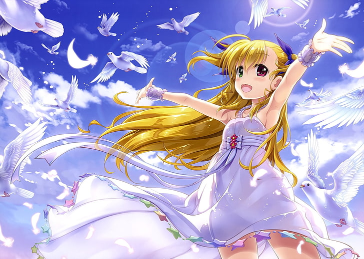 Anime, Magical Girl Lyrical Nanoha Strikers, Heterochromia, Vivio (ViVid Strike!), HD wallpaper