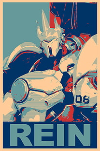 propaganda, Reinhardt (Overwatch), Overwatch, Gamer, HD wallpaper HD wallpaper