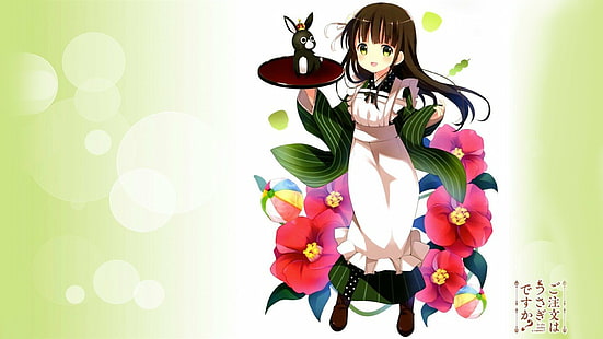 Anime Girls, Gochuumon Wa Usagi Desu Ka, Ujimatsu Chiya, Sfondo HD HD wallpaper
