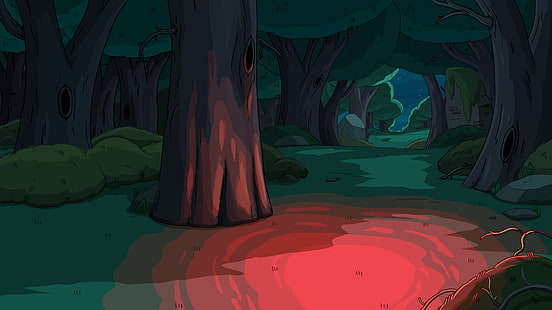 Adventure Time, dessin animé, lumière rouge, Fond d'écran HD HD wallpaper