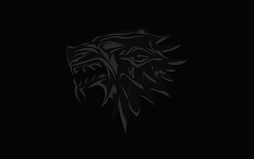 house of stark, game of thrones, logo, emblem, wolf, HD wallpaper HD wallpaper