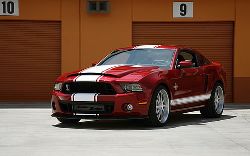 2014 Shelby GT500 Super Snake, red and white coupe, super, shelby, gt500, 2014, snake, cars, ford, HD wallpaper HD wallpaper