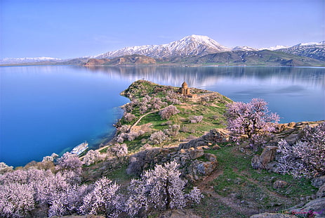 05 sjö van i vår sjö sjö Turkiet vår 1200x804 Nature Lakes HD Art, HD tapet HD wallpaper