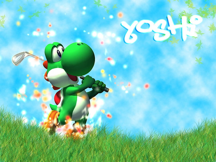 Videospiel, Mario Golf: Fliegenpilz-Tour, Golf, Mario, Yoshi, HD-Hintergrundbild