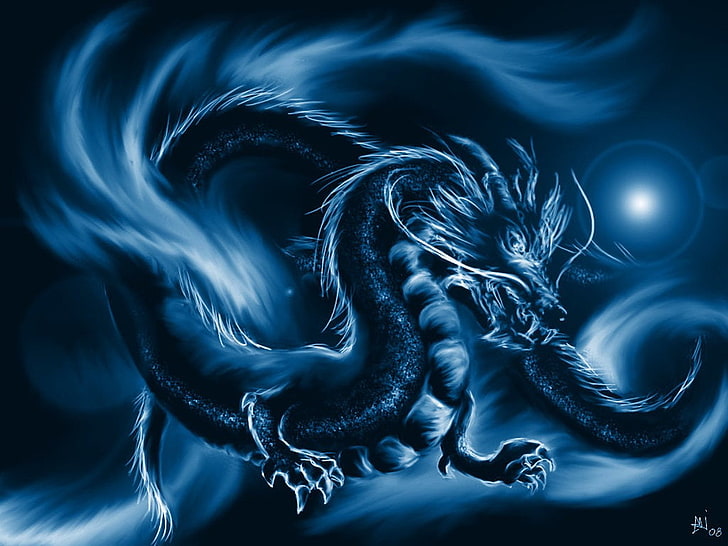 papier peint numérique dragon, dragon, Fond d'écran HD