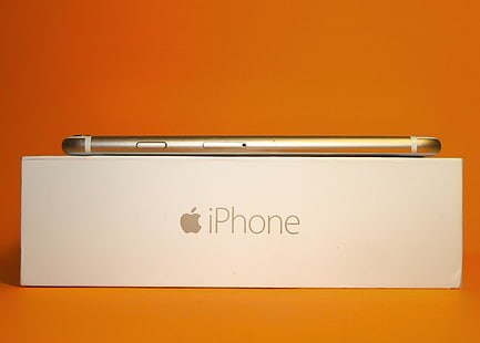 iPhone 6, iPhone, naranja, teléfono inteligente, teléfono, Fondo de pantalla HD HD wallpaper