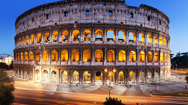 Rome, Colosseum, old building, HD wallpaper
