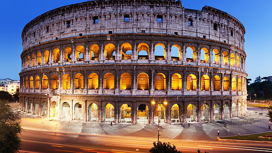 Roma, Coliseu, edifício antigo, HD papel de parede HD wallpaper