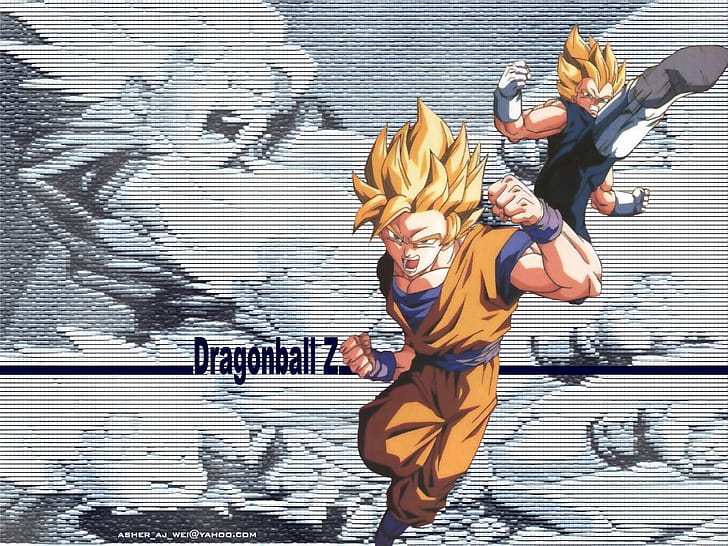 poziomy dbz Goku i Vegeta Anime Dragonball HD Art, DBZ, poziomy, saiyans, ssj1, Tapety HD