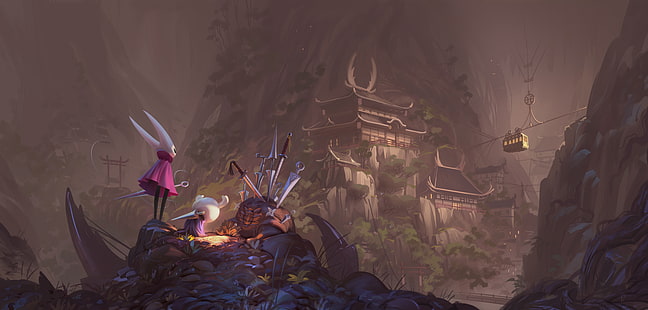 Video Game, Hollow Knight, Creature, Oriental, Sword, Warrior, Wallpaper HD HD wallpaper