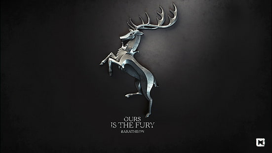 House Baratheon, sigils, A Song of Ice and Fire, Game of Thrones, digital konst, HD tapet HD wallpaper