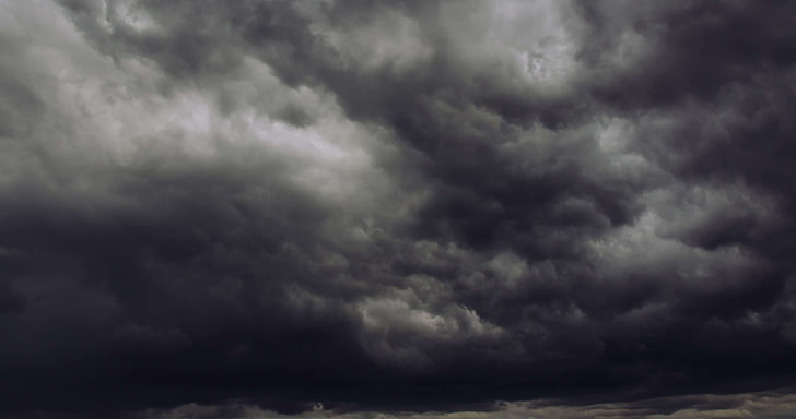 dark clouds, storm, thunderstorm, HD wallpaper