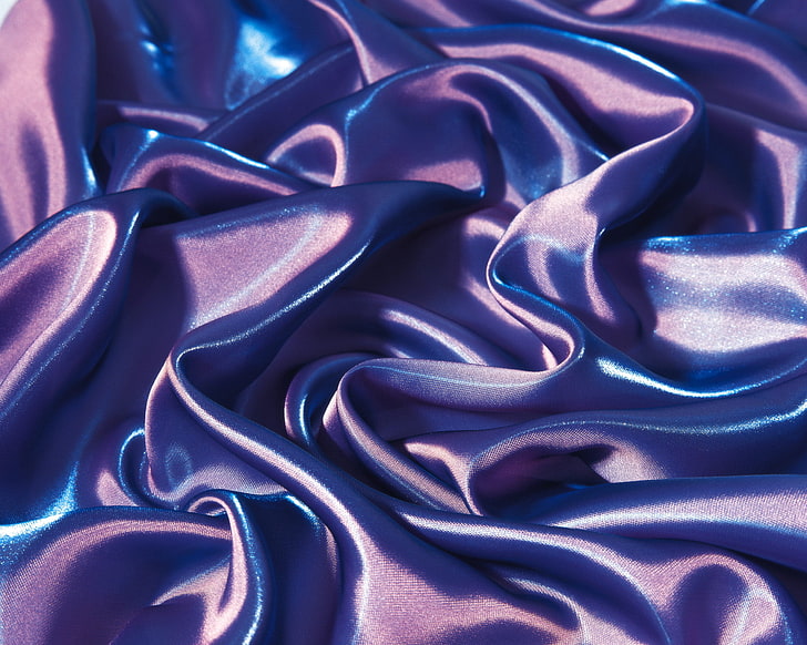 紫のサテン織物、紫、輝き、テクスチャ、絹、布、アトラス、遊び、 HDデスクトップの壁紙