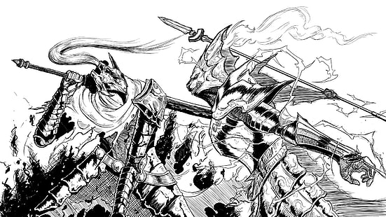 Jiwa Gelap, Artorias the Abysswalker, Dragonslayer Ornstein, Wallpaper HD HD wallpaper