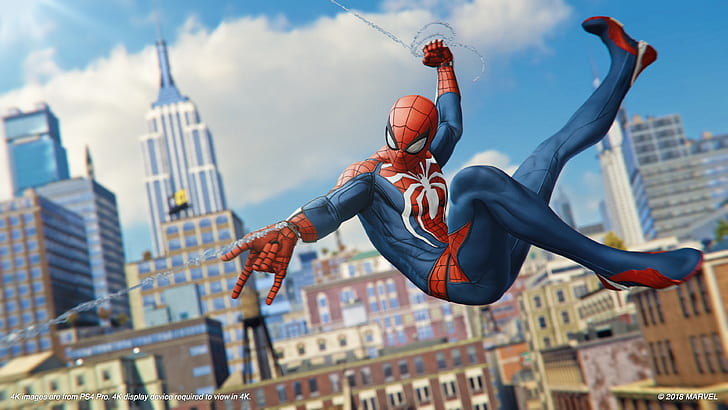 PlayStation 4, Spider-Man, 4K, HD wallpaper
