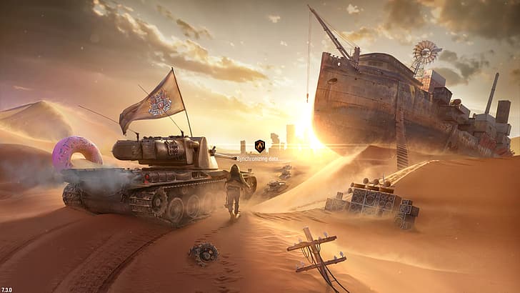 Kriegsspiel, Wot Blitz, Panzer, Panzerzerstörer, HD-Hintergrundbild