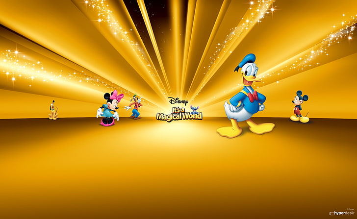 Personaggi Disney Oro, Disney È un mondo magico, carta da parati digitale, Cartoni animati, Va Disney, Oro, Disney, Personaggi, Sfondo HD