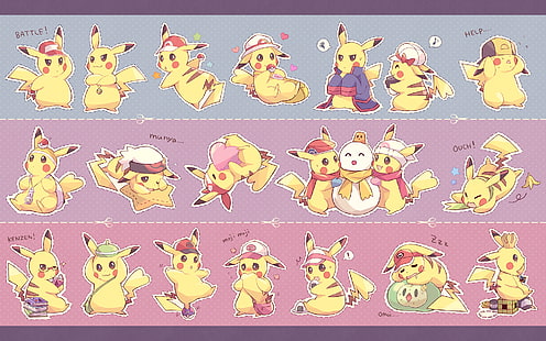 Pokemon Pikachu HD การ์ตูน / การ์ตูนโปเกมอนปิกาจู, วอลล์เปเปอร์ HD HD wallpaper