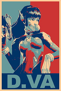 D.Va Kunstwerk, Propaganda, D.Va (Overwatch), Overwatch, Gamer, HD-Hintergrundbild HD wallpaper