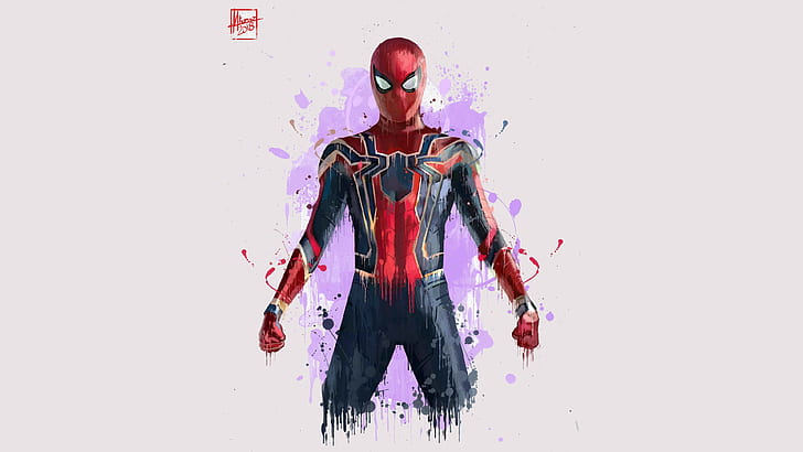 Iron Spider, Artwork, 4K, Avengers: Infinity War, Spider-Man, HD wallpaper