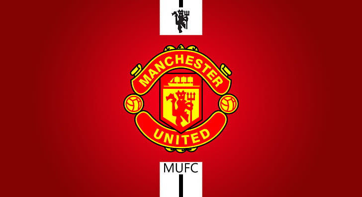 Manchester United, piłka nożna, kluby piłkarskie, sport, sport, czerwień, diabły, logo, Tapety HD